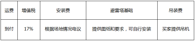 25米三角避雷塔購銷說明