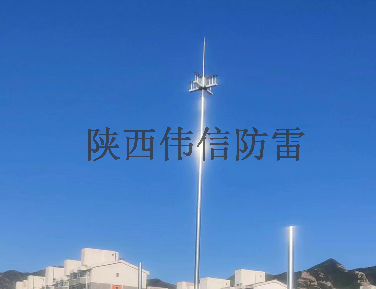 寶雞某學校提前放電避雷針安裝現場4